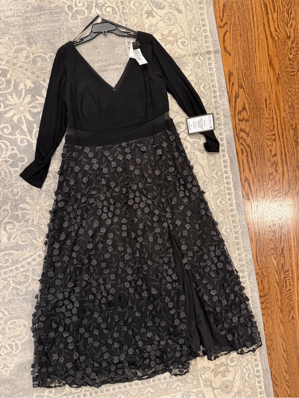 XSCAPE
Plus Size Long Sleeve Embellished Dress - Picture 7 of 11